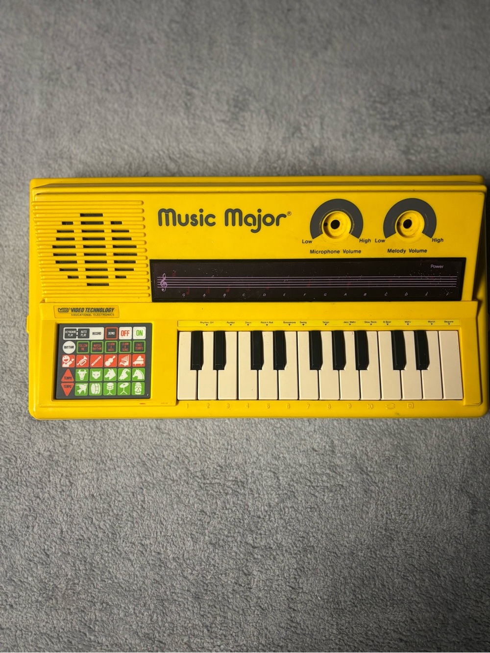 Music Major Vintage Yellow Toy Keyboard